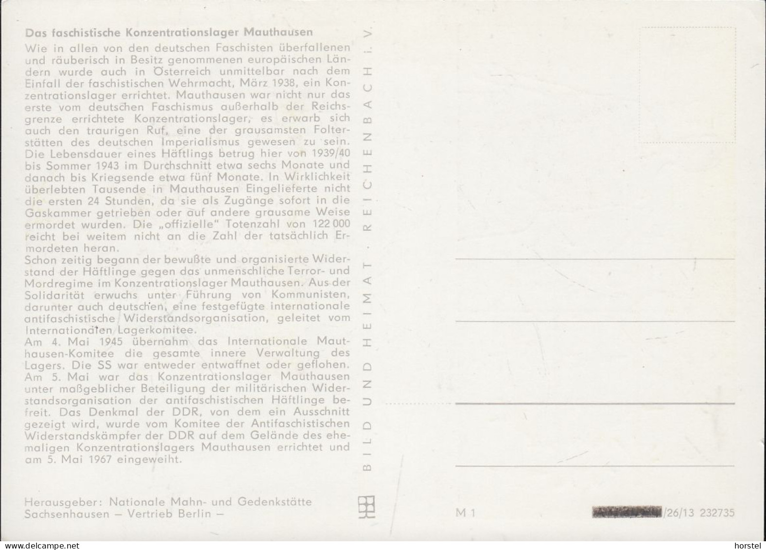 DDR - Mi.2356 Karte Internationale Mahn- Und Gedenkstätte Mauthausen - Erstag 5.9.1978 - 1st Day – FDC (sheets)