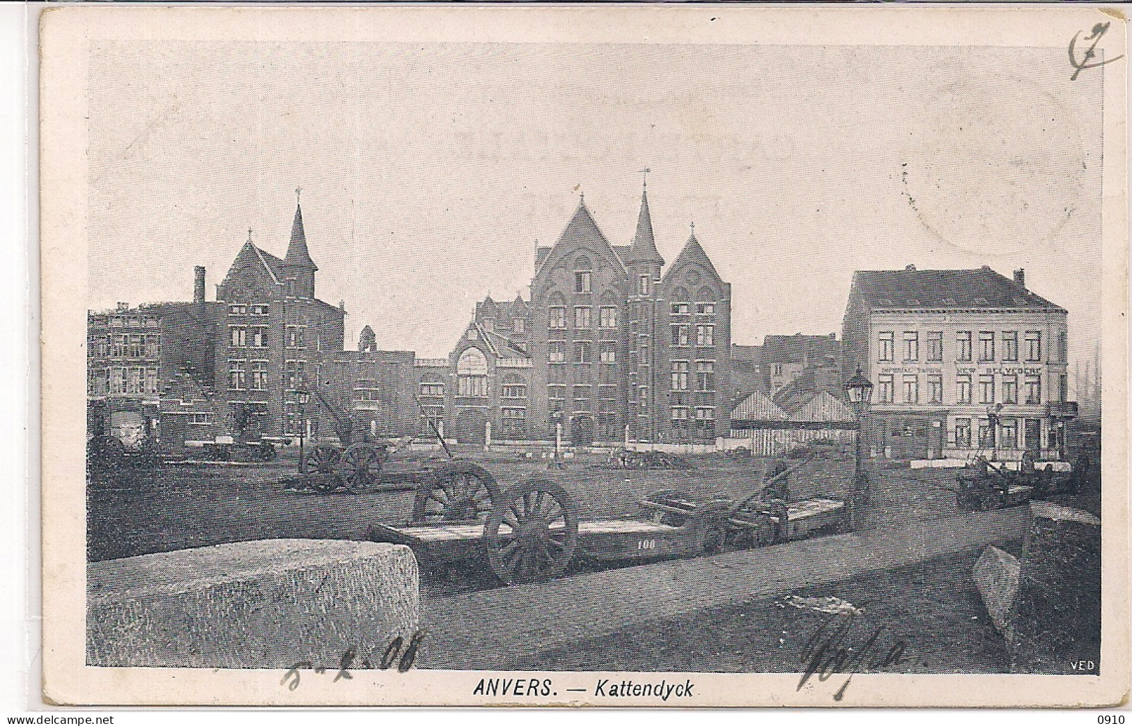 ANTWERPEN-ANVERS " FOTOKAART-KATTENDYCK-TECHNISCHE SCHOOL V/D AALMOZENIERS V/D ARBEID-LONDENSTRAAT" - Antwerpen