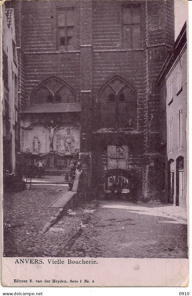 ANTWERPEN-ANVERS"RECLAME POSTKAART VAN C & J RUYS-HORTICULTEURS FLEURISTES-BLOEMENVERKOPERS-ANVERS VIELLE BOUCHERIE" - Antwerpen