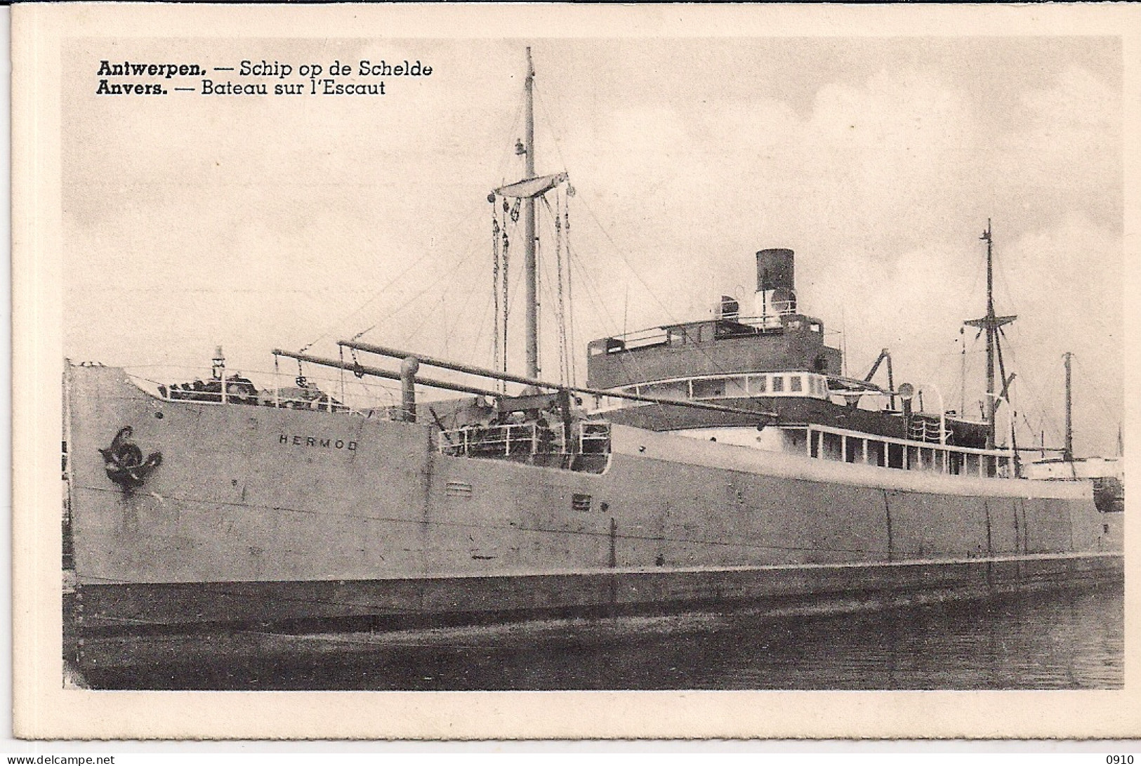 ANTWERPEN-ANVERS"FOTOKAART VAN EEN SCHIP OP DE SCHELDE" - Antwerpen