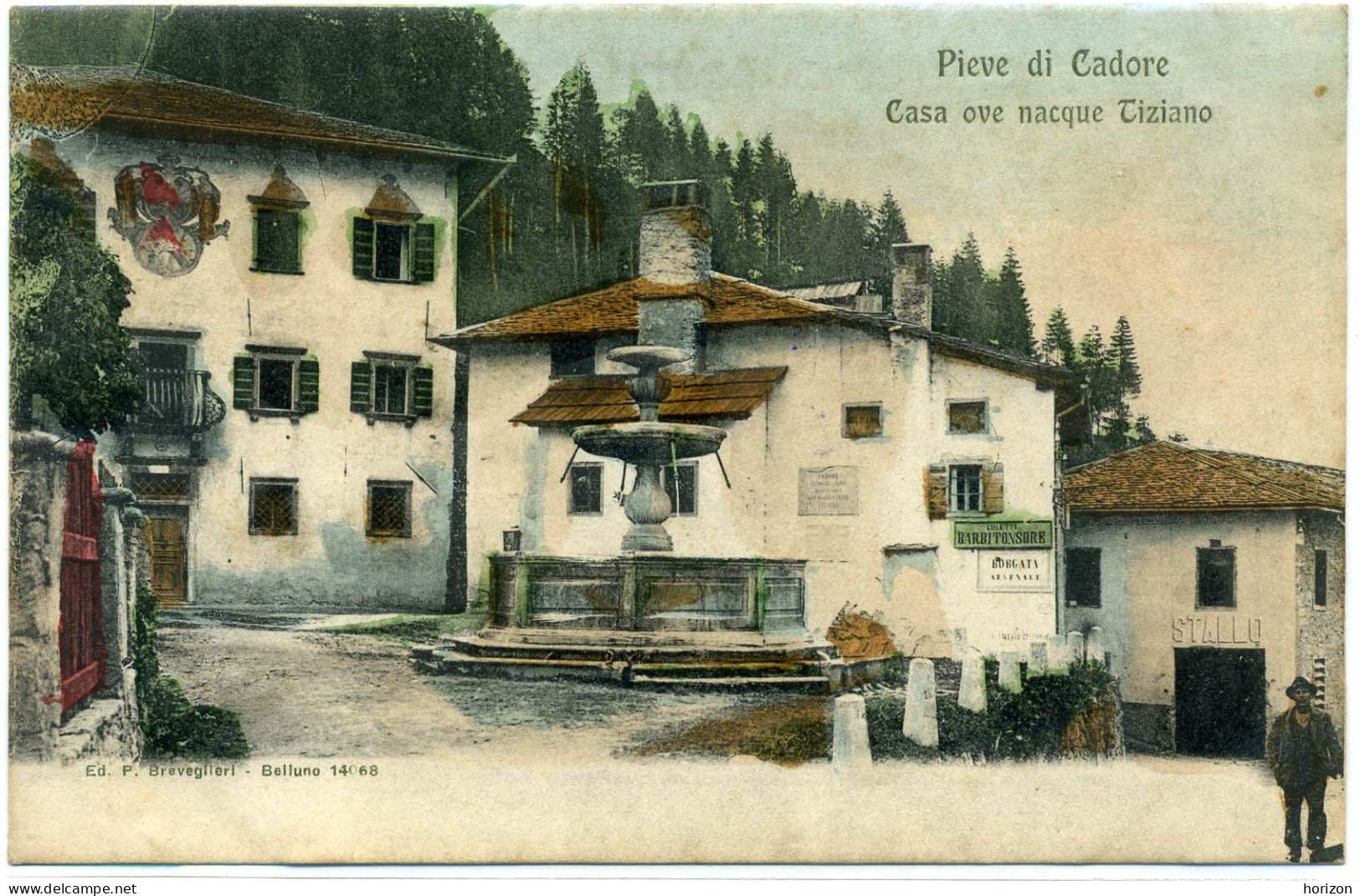 G.246  PIEVE DI CADORE - Belluno - Casa Ove Nacque Tiziano - Sonstige & Ohne Zuordnung