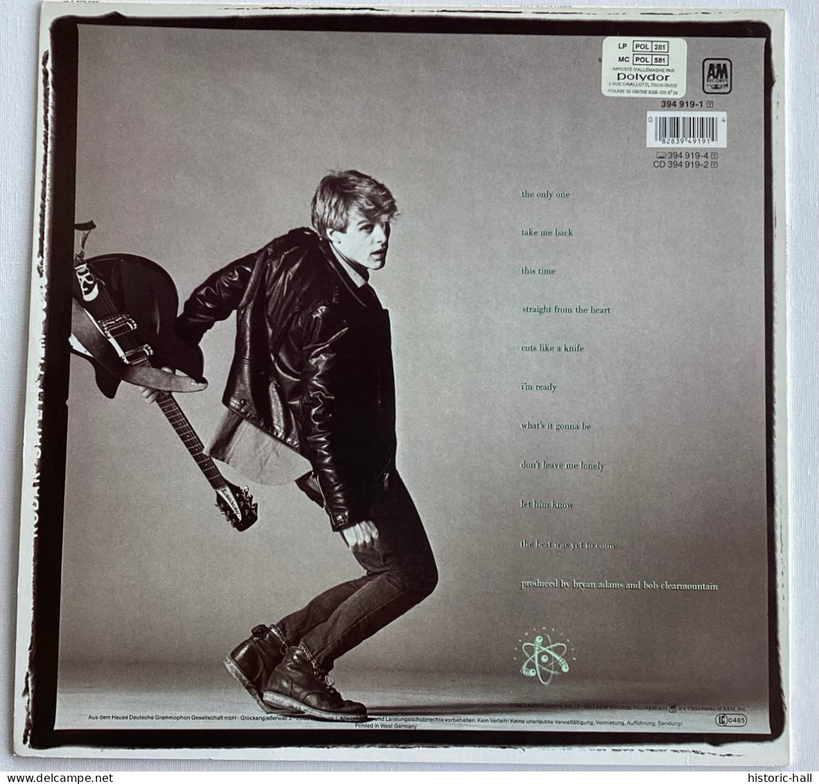 BRYAN ADAMS - Cuts Like A Knife - LP - 1983 - German Press - Rock