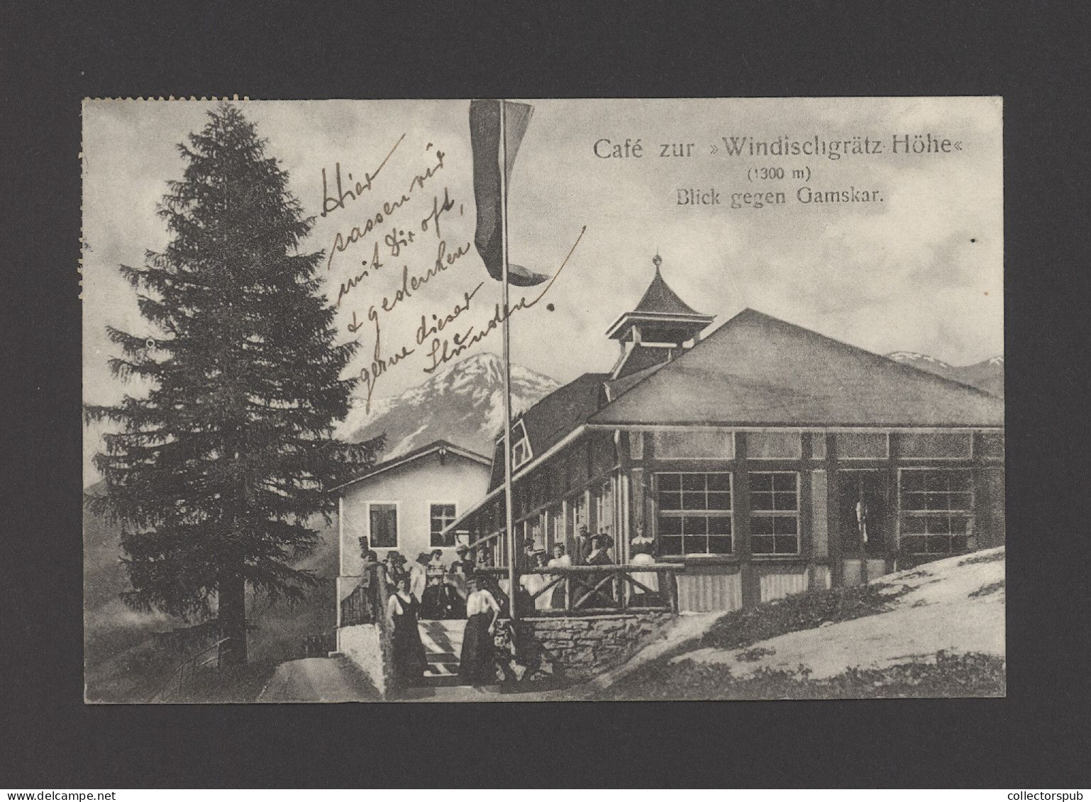 Windischgratz Höhe Café, Vintage Postcard 1921 - Otros & Sin Clasificación