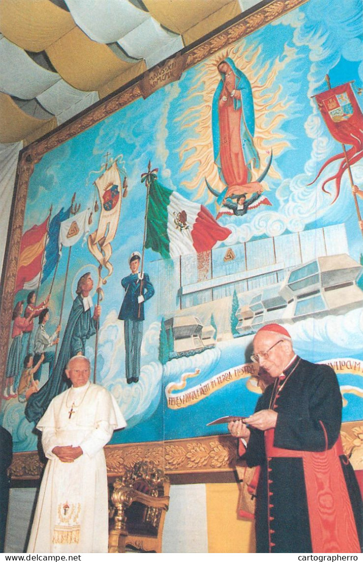 Pope John Paul II Papal Travels Postcard San Juan De Los Lagos - Papas
