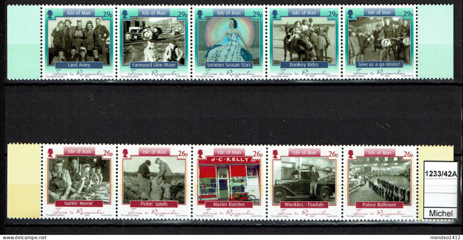 Isle Of Man - 2005 - MNH - -  Autoadhésifs - Time To Remember, Memories Of 20th Century, Photographie, Fotografie - Isle Of Man