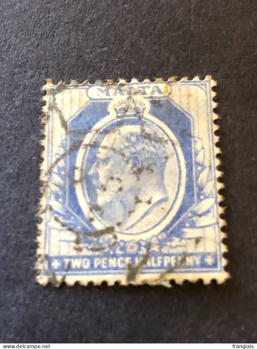 MALTA  SG 53  2½d Bright Blue  FU - Malte (...-1964)