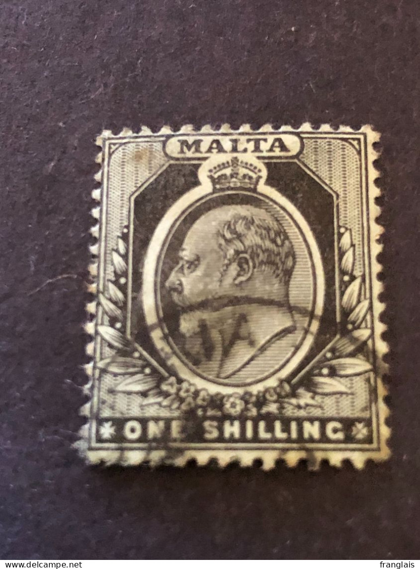MALTA  SG 62  1s Black On Green  FU - Malta (...-1964)