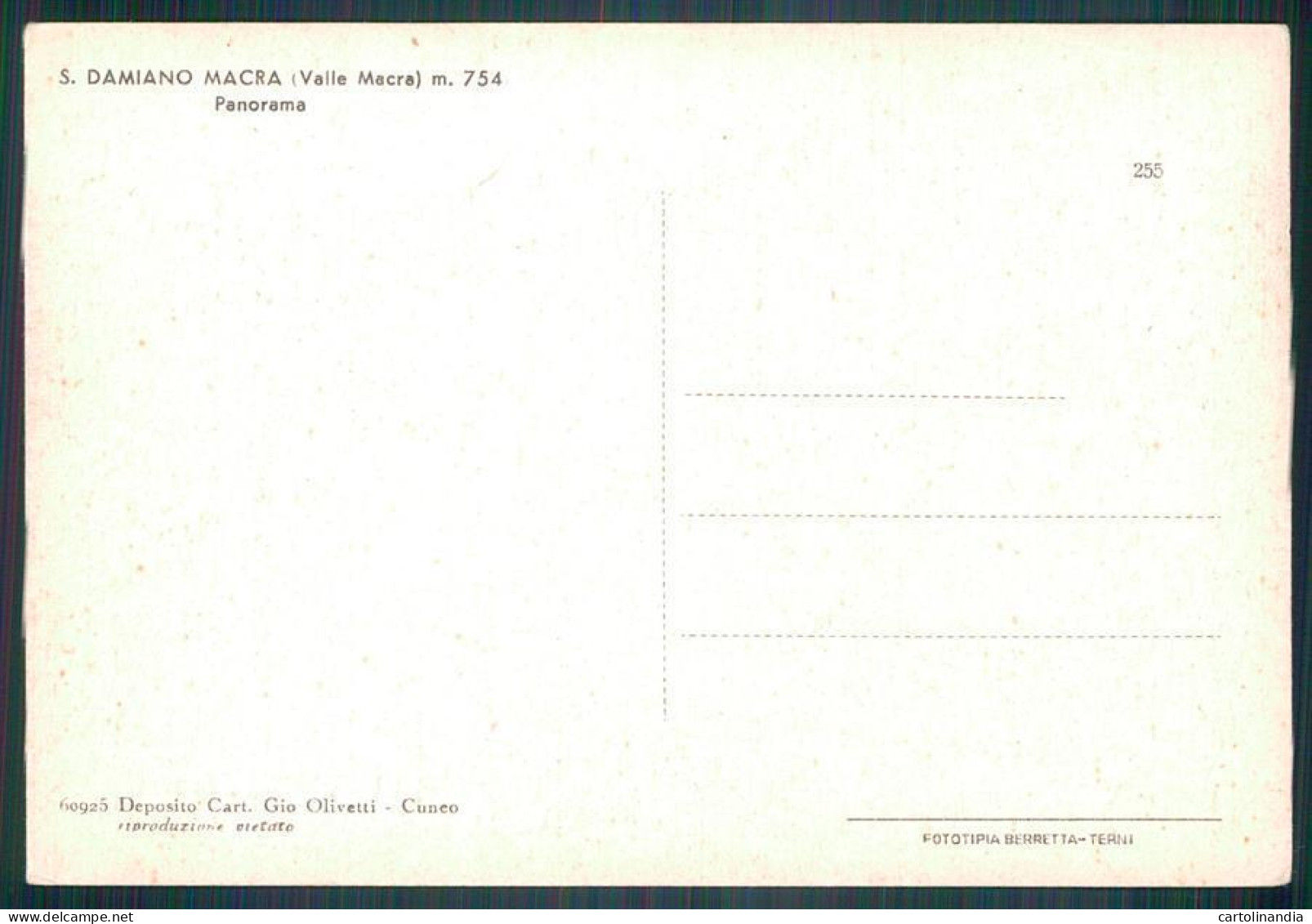 Cuneo San Damiano Macra FG Cartolina MZ0852 - Cuneo