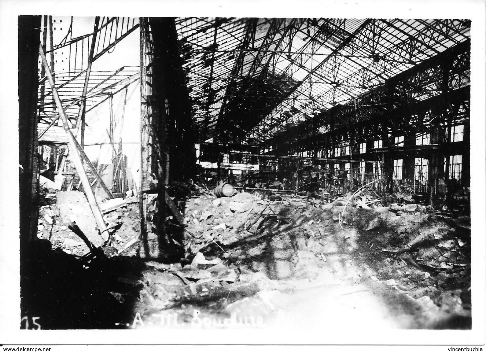 Photo Exploitation SNCF Ateliers Entretien Moulin Neuf Chambly Destruction Seconde Guerre Mondiale - Trains