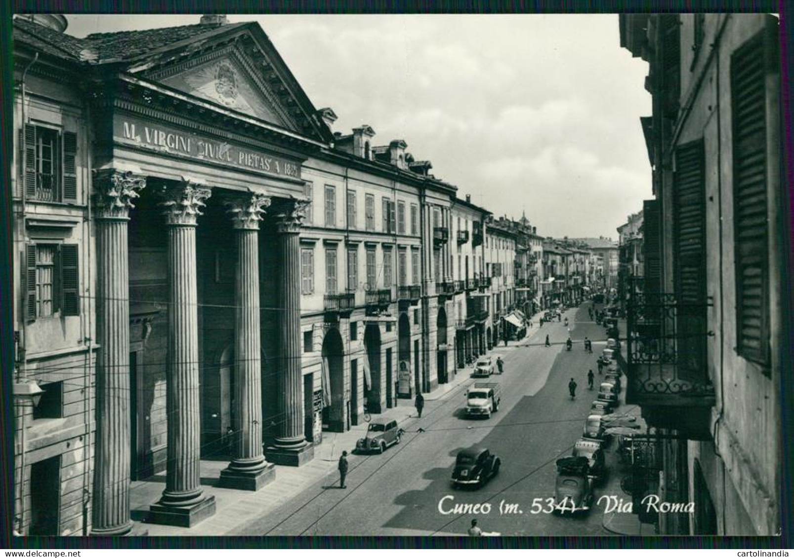 Cuneo Città Via Roma Auto Foto FG Cartolina MZ0878 - Cuneo