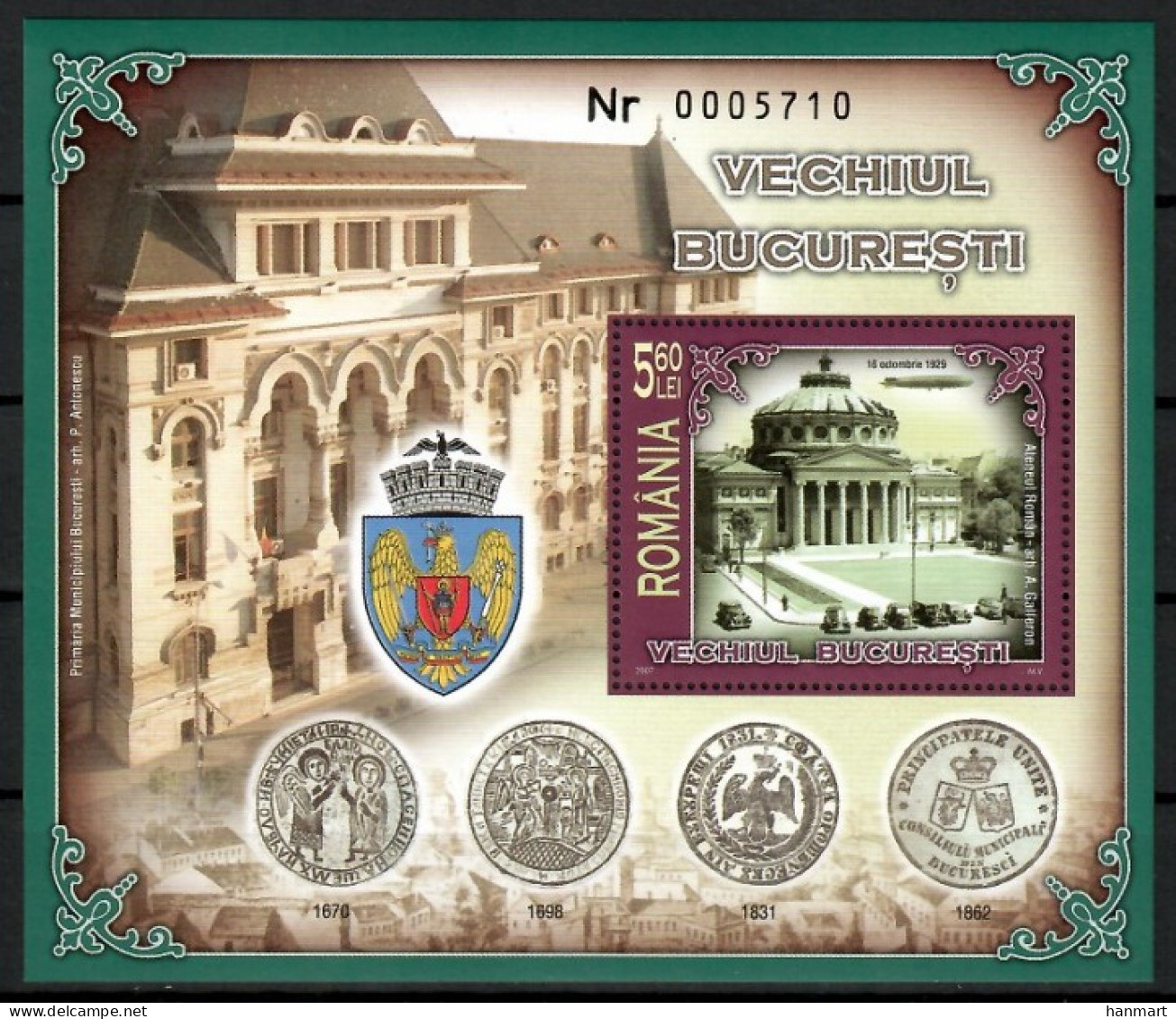 Romania 2007 Mi Block 398 MNH  (ZE4 RMNbl398) - Postzegels