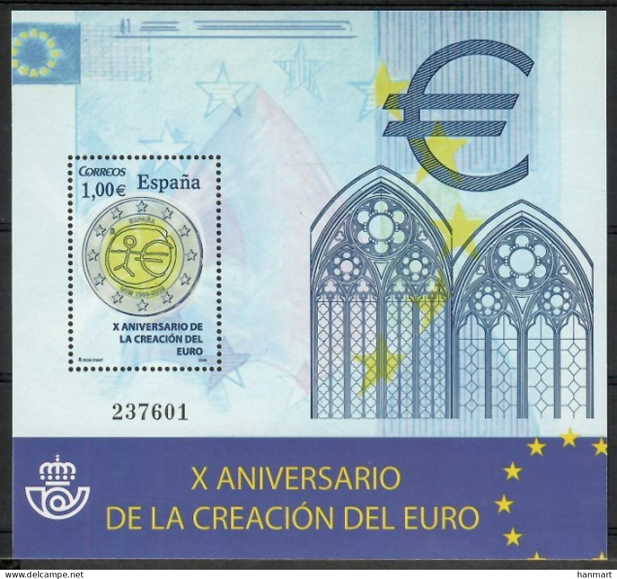 Spain 2009 Mi Block 185 MNH  (ZE1 SPNbl185) - Coins