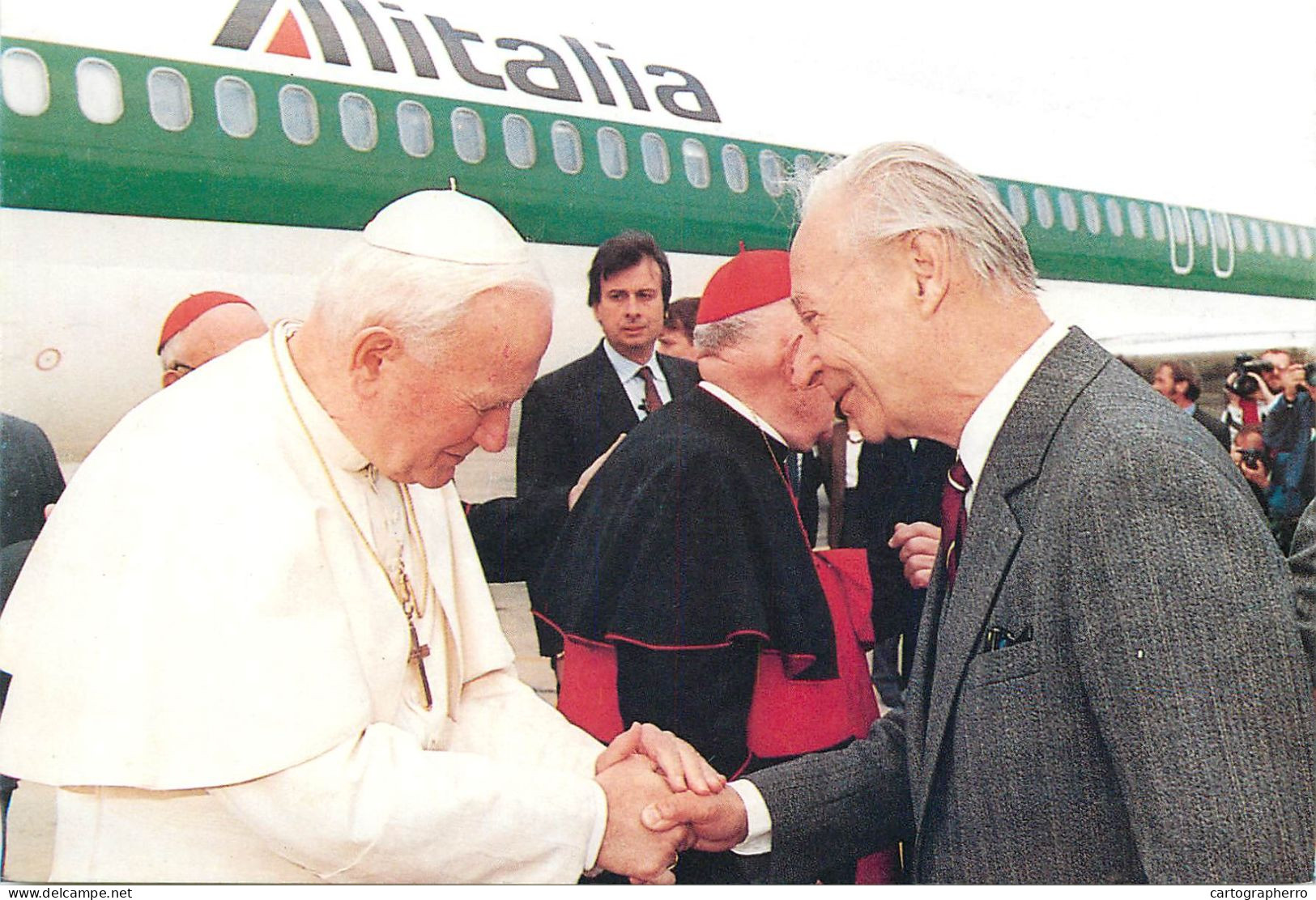 Pope John Paul II Papal Travels Postcard Warszaw - Papes