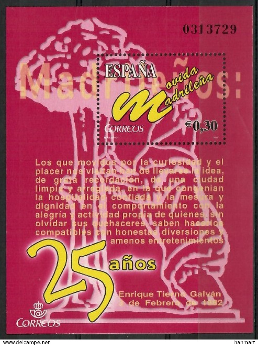 Spain 2007 Mi Block 160 MNH  (ZE1 SPNbl160) - Autres