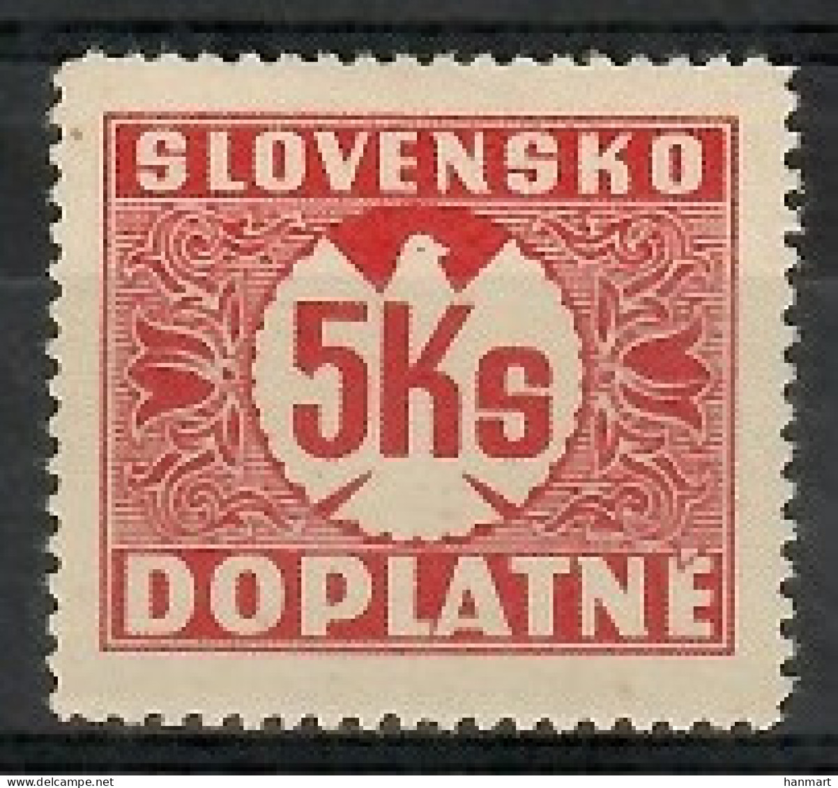 Slovakia 1939 Mi Por 10 MNH  (LZE4 SLKpor10) - Unclassified