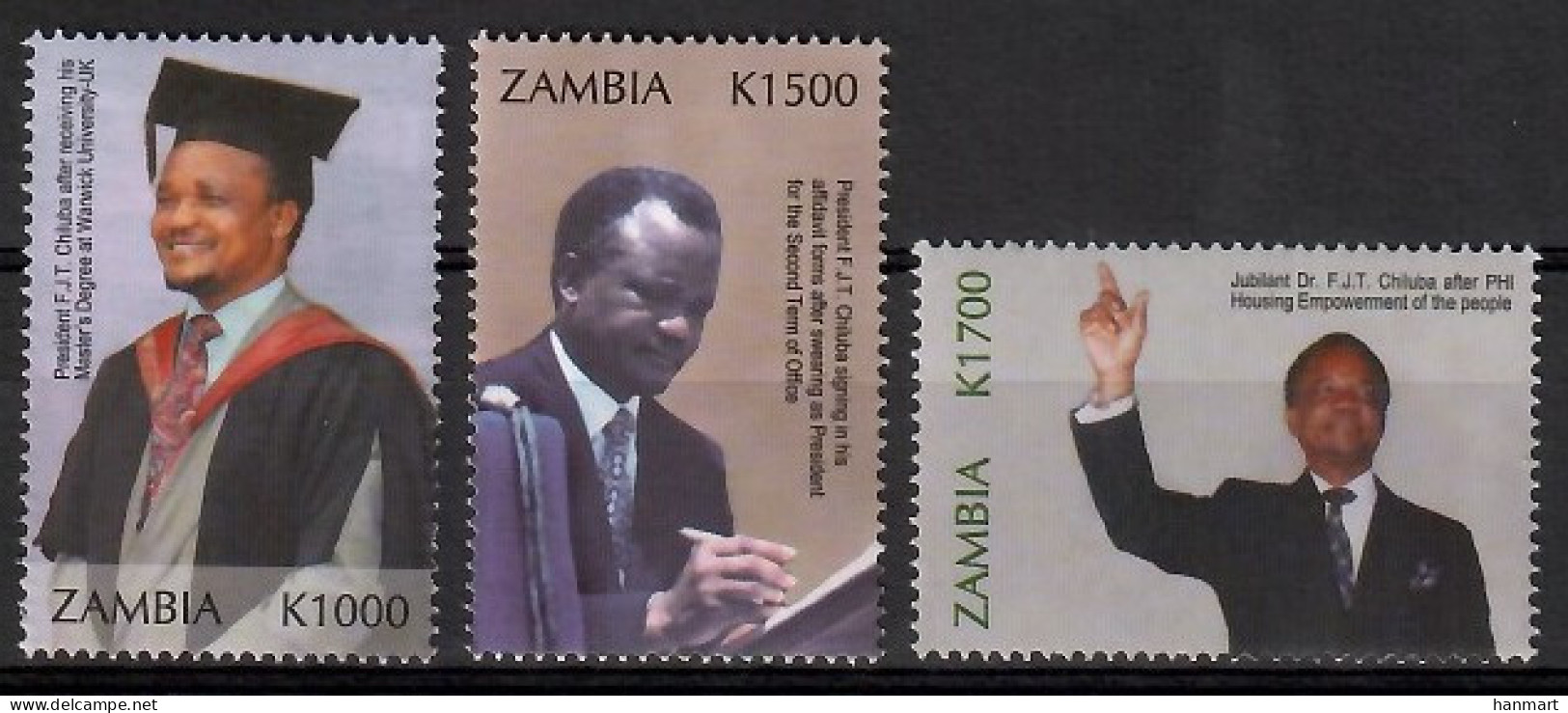 Zambia 2001 Mi 1306-1308 MNH  (ZS6 ZMB1306-1308) - Sonstige