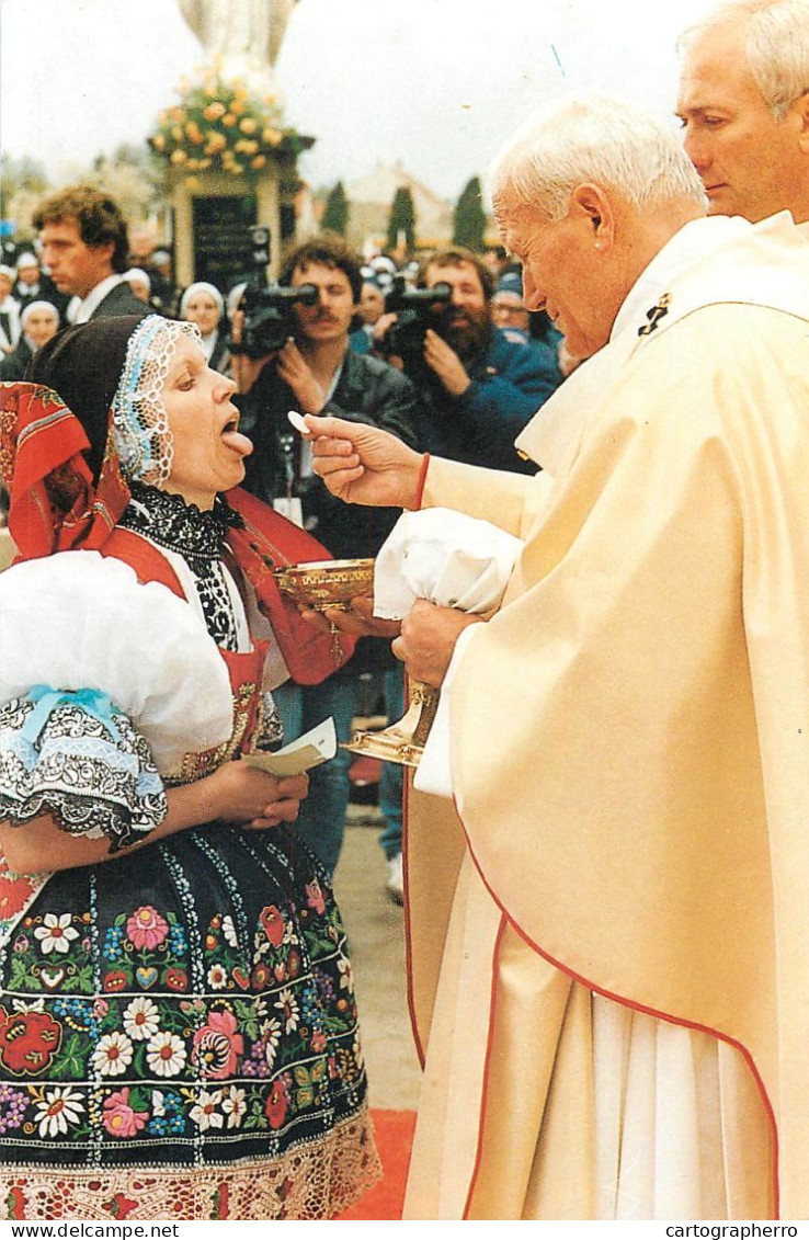 Pope John Paul II Papal Travels Postcard - Papi