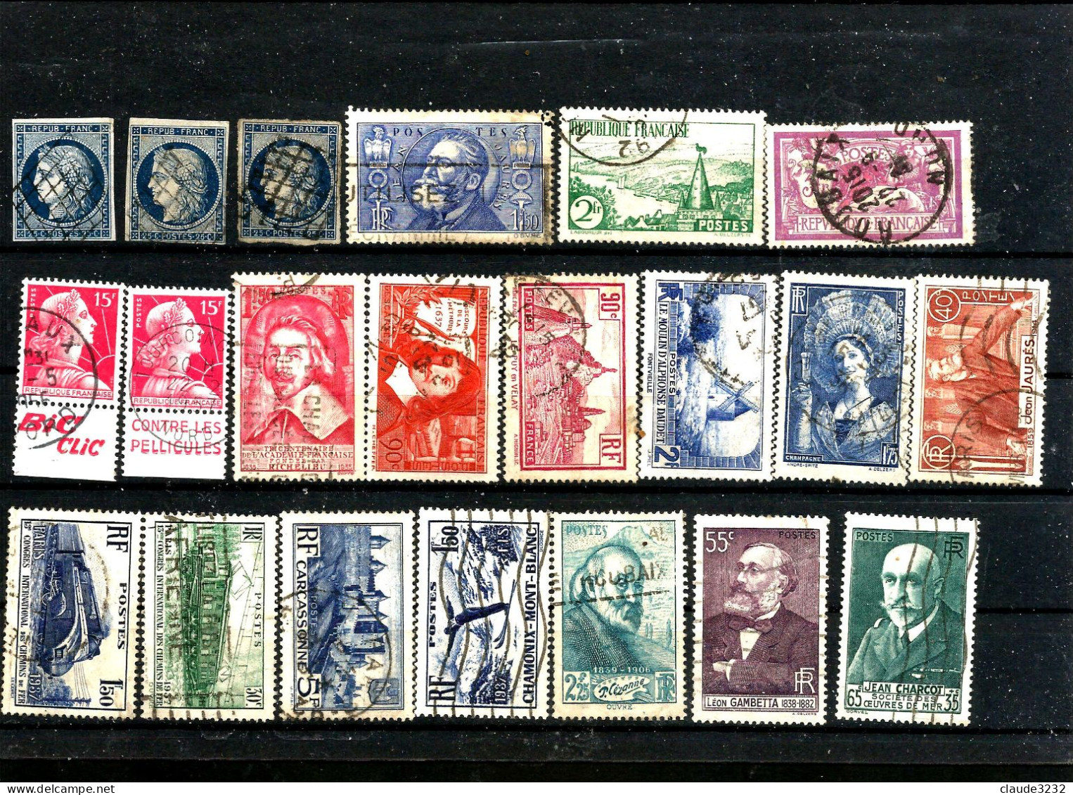 France : Timbres Oblitérés - Collections