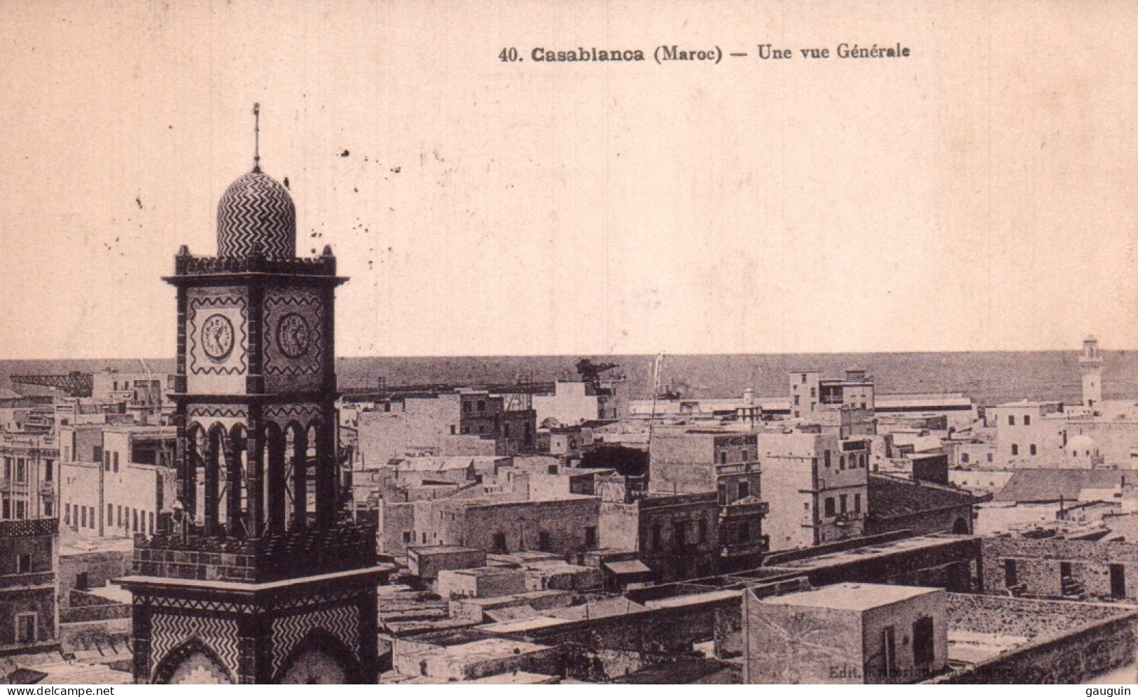 CPA - CASABLANCA - Vue Gale - Edition Kricorian (Cachet Militaire 1er Rég. De Zouaves) - Casablanca
