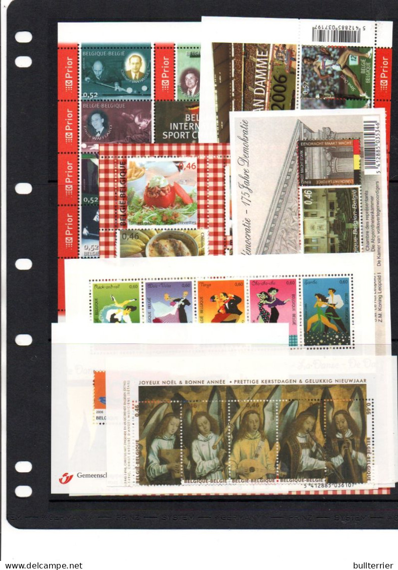 BELGIUM - 2006 -SELECTION ISSUES MINT NEVER HINGED , Face Value = 56.20 Euros - Unused Stamps