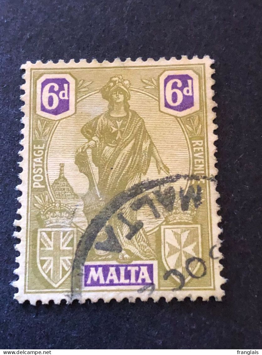 MALTA  SG 133  6d Green And Violet  FU - Malta (...-1964)