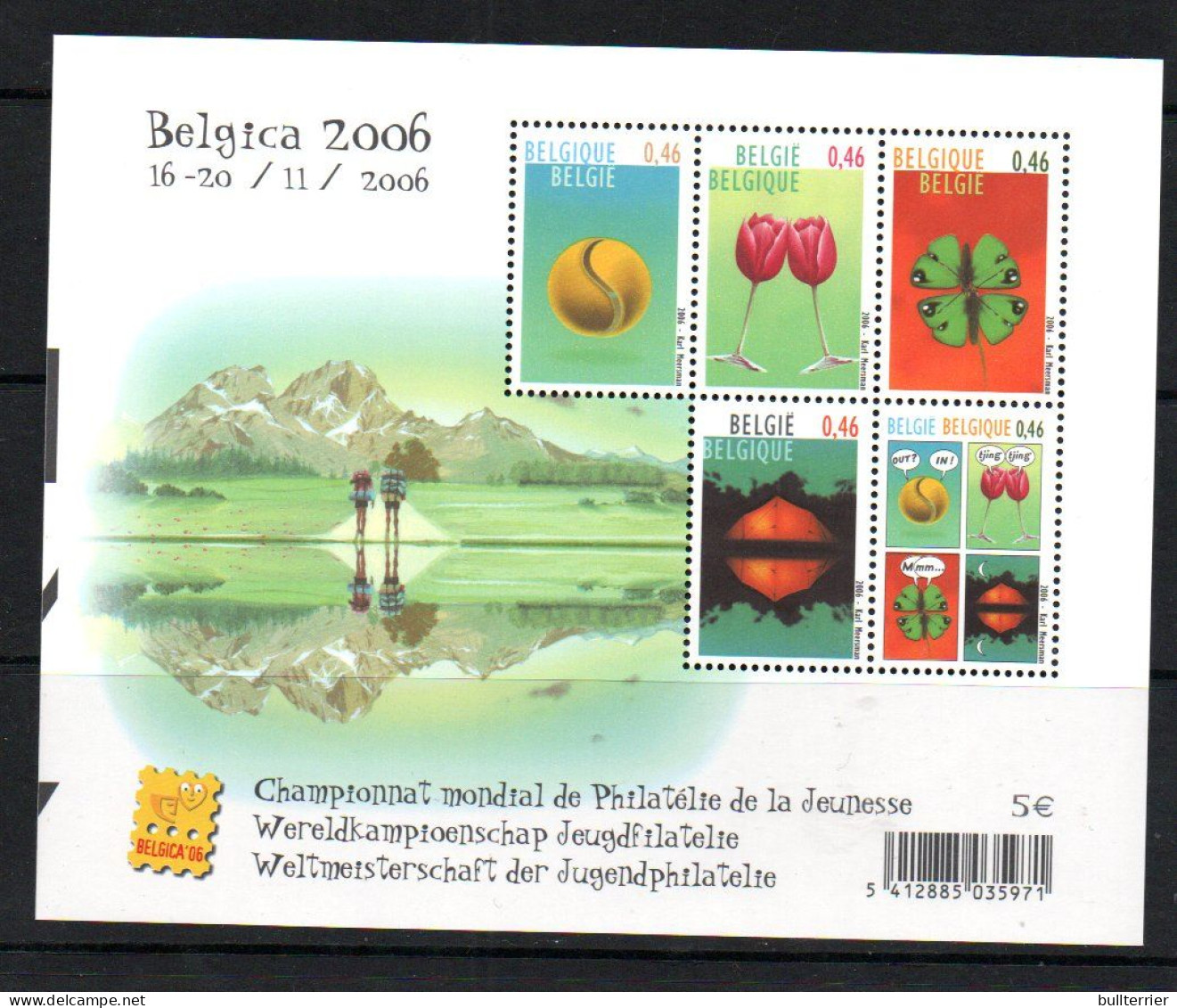 BELGIUM - 2006 -BELGICA EXHIBITION S/SHEET MINT NEVER HINGED , SG CAT £44 - Unused Stamps