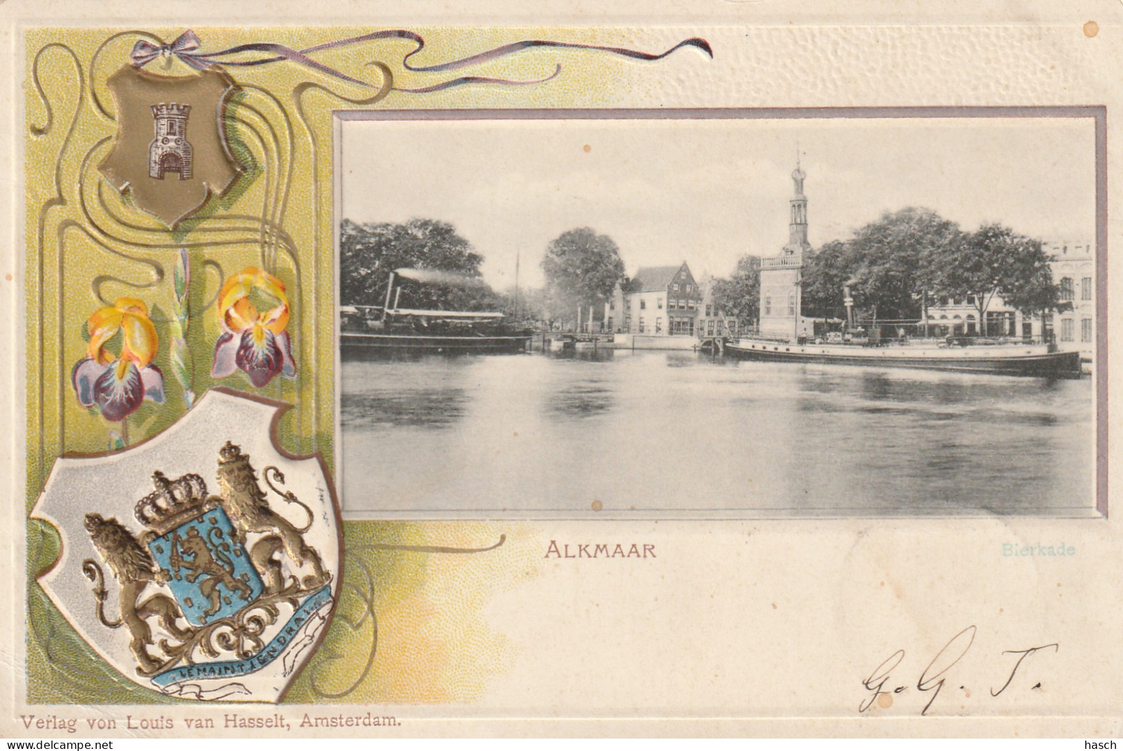 4934 1 Alkmaar, Bierkade. (Reliëfkaart 1902)  - Alkmaar