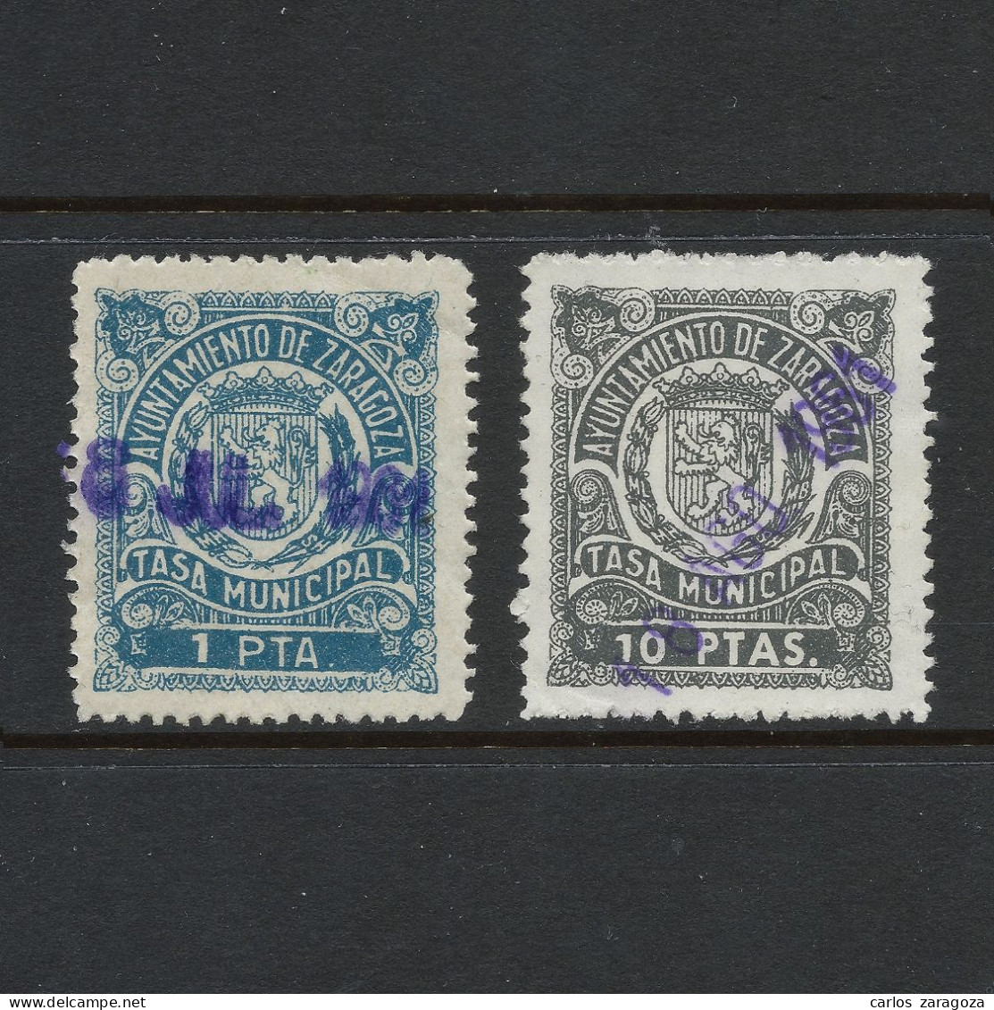 ZARAGOZA 1960—TIMBRES TASA MUNICIPAL—Sellos Locales - Steuermarken