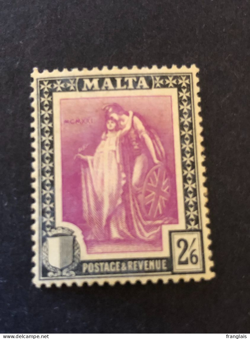 MALTA  SG 136  2s6d Magenta And Black  MH* - Malta (...-1964)