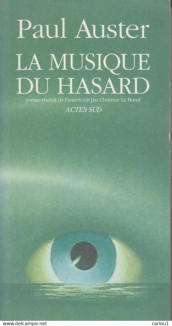 C1 USA Paul AUSTER La MUSIQUE DU HASARD 1991 The Music Of Chance - Sonstige & Ohne Zuordnung
