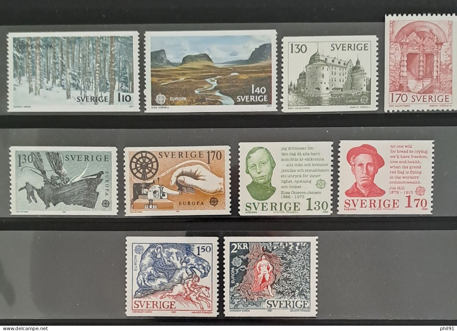 SUEDE    Europa 1977 à 1981   ** - Unused Stamps