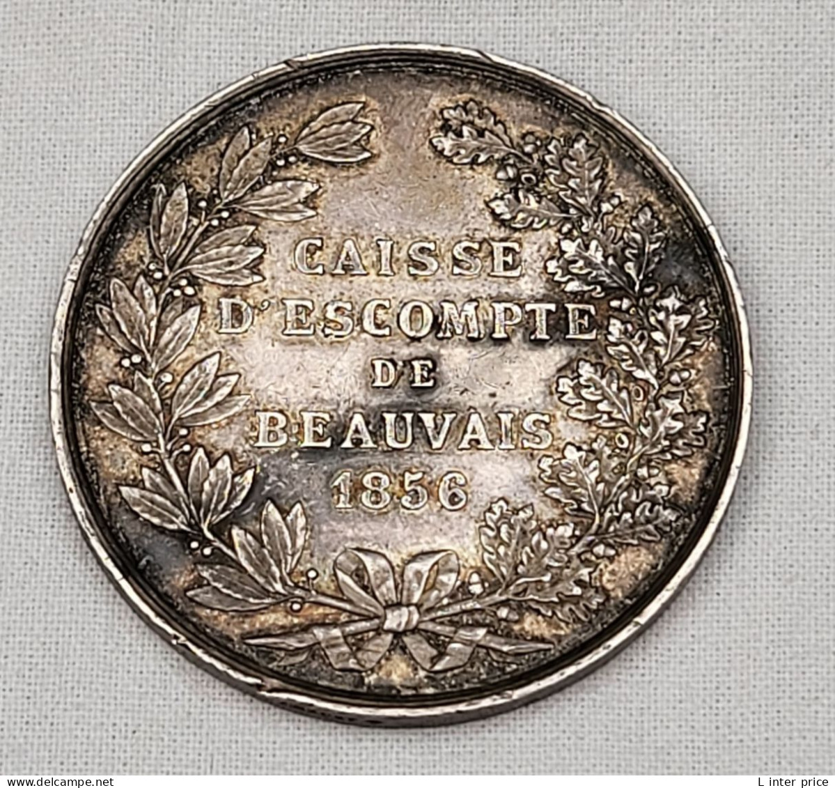 Jeton/médaille D'après STERN Argent Massif 'Caisse D'Escompte De Beauvais - 1856 - Professionnels / De Société