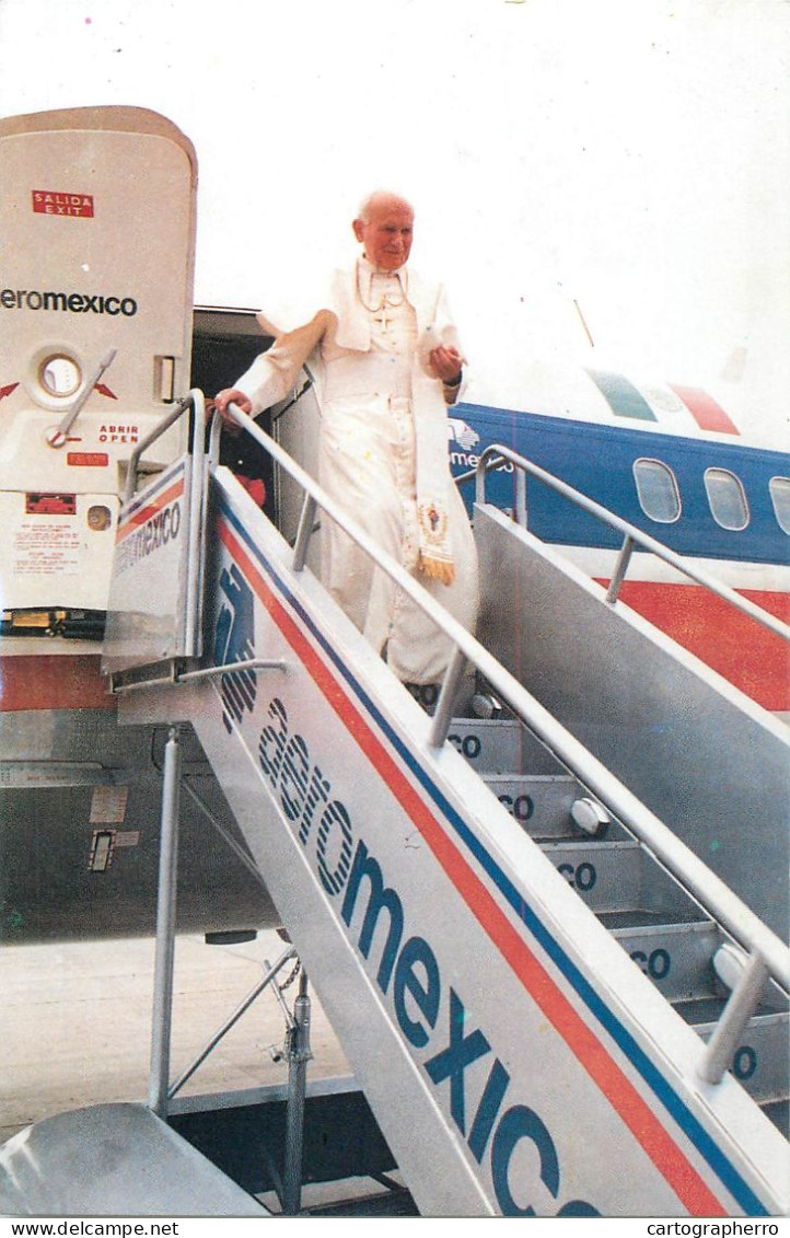 Pope John Paul II Papal Travels Postcard Mexico - Papas