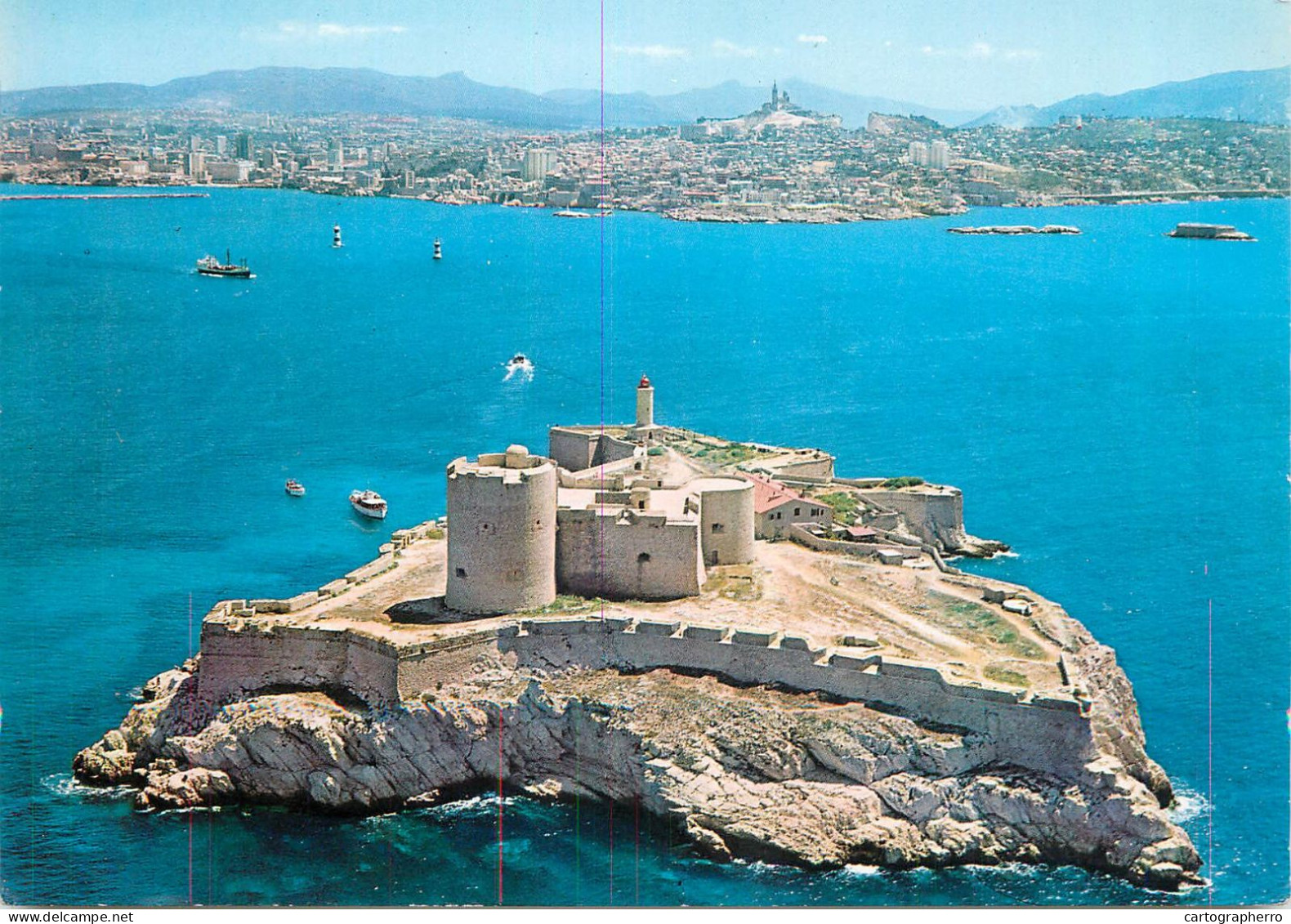 Navigation Sailing Vessels & Boats Themed Postcard Marseille Chateau D'If - Voiliers