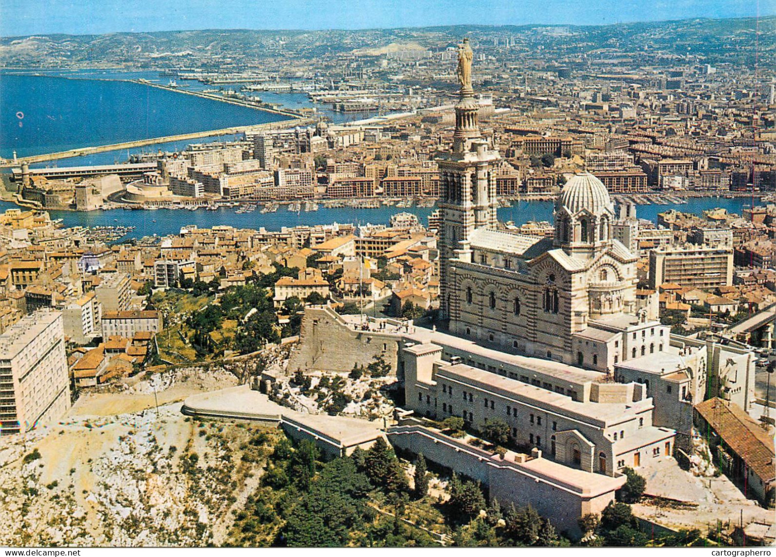 Navigation Sailing Vessels & Boats Themed Postcard Marseille Aerial View - Veleros