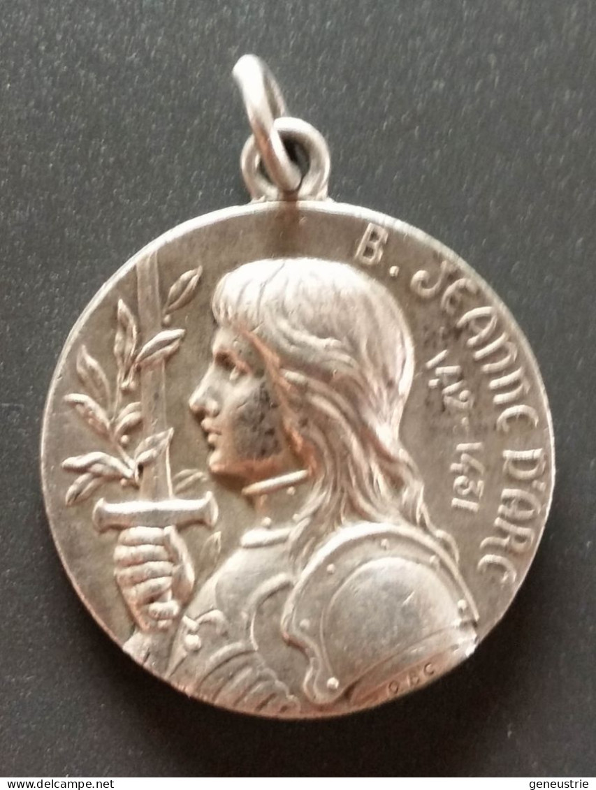 Pendentif Médaille Religieuse Début XXe "Bienheureuse Jeanne D'Arc" Religious Medal - Religion & Esotérisme