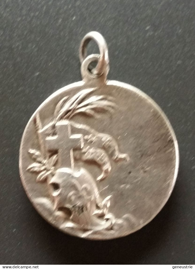 Pendentif Médaille Religieuse Début XXe "Bienheureuse Jeanne D'Arc" Religious Medal - Godsdienst & Esoterisme