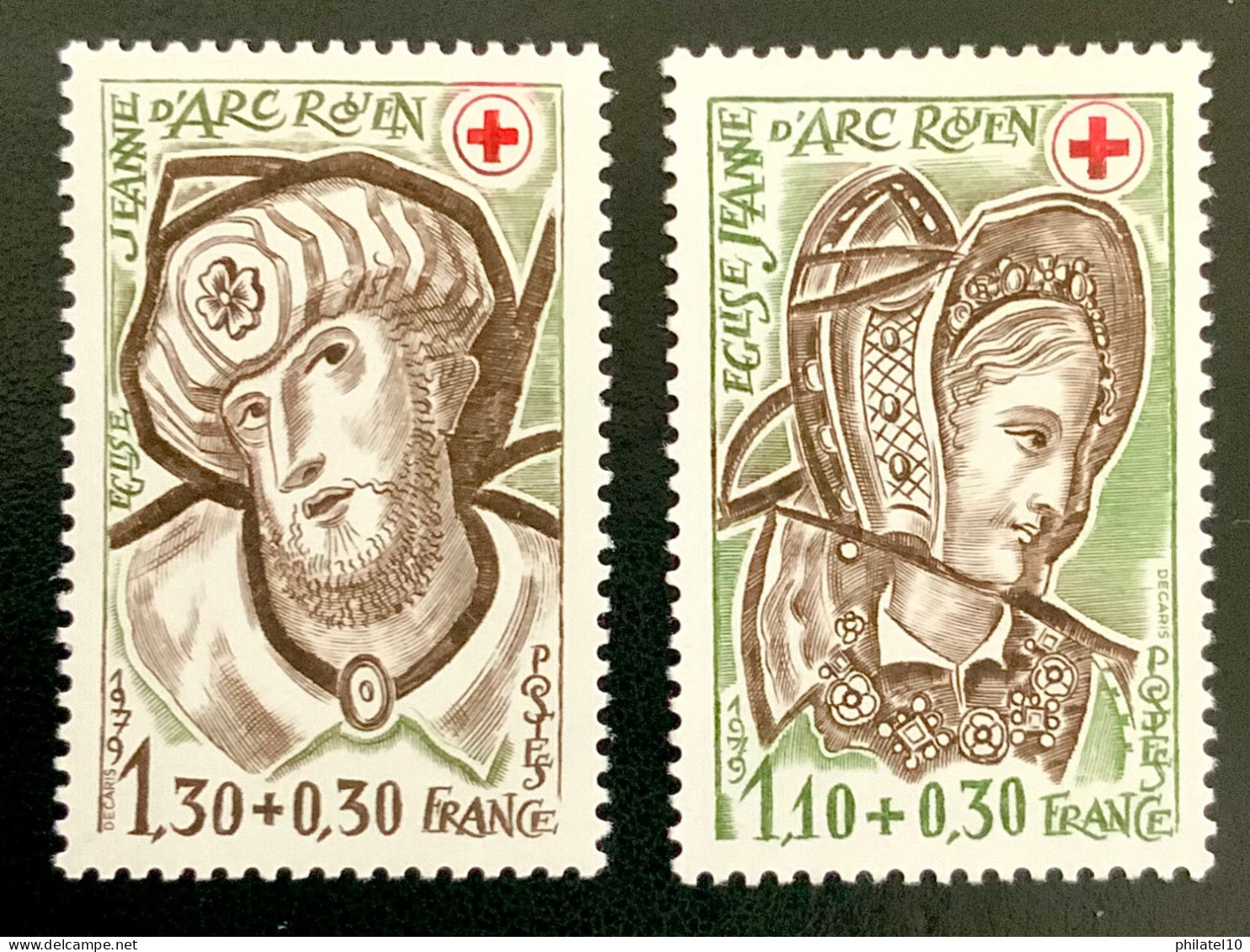 1979 FRANCE N 2071/72 CROIX ROUGE JEANNE D’ARC ROUEN - NEUF** - Unused Stamps