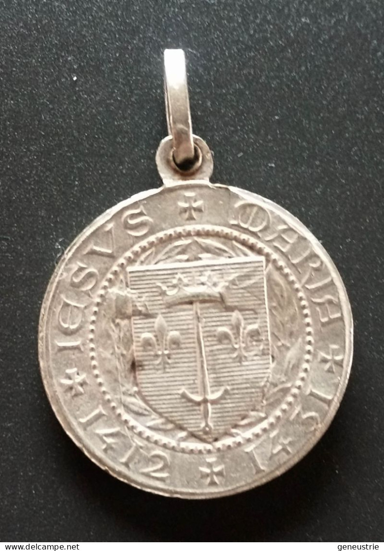 Pendentif Médaille Religieuse Début XXe "Sainte Jeanne D'Arc" Religious Medal - Religion & Esotericism