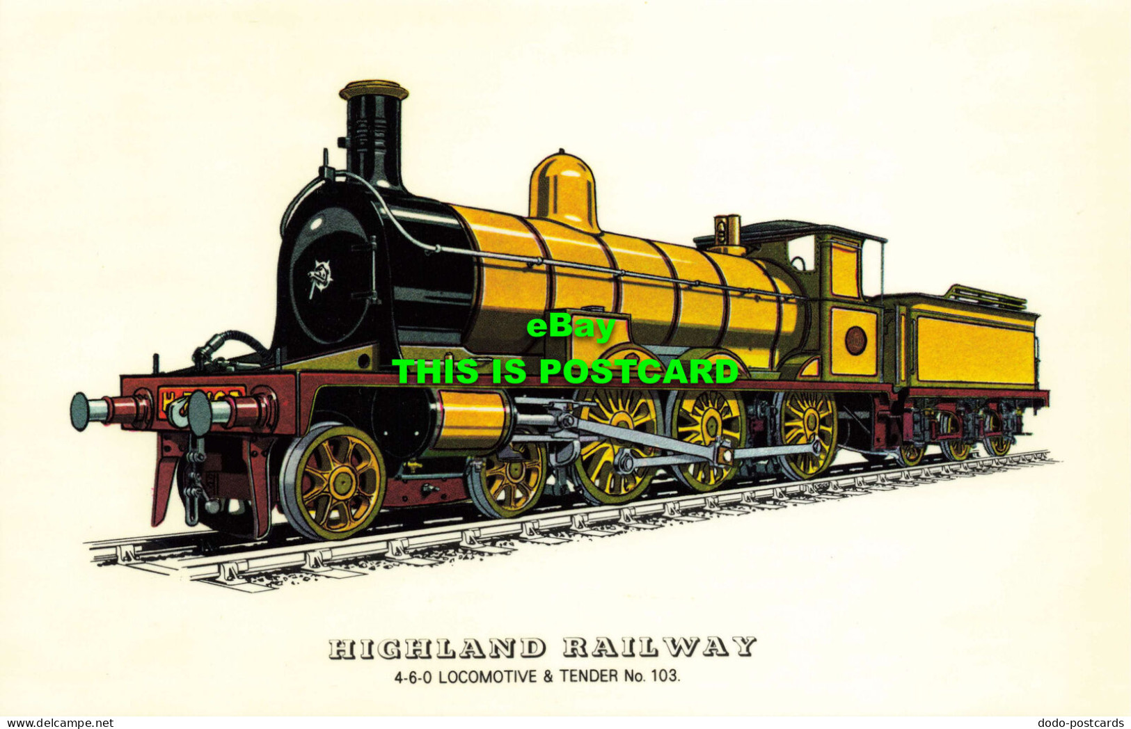 R572007 Highland Railway. 4 6 0 Locomotive And Tender No. 103. Railed Transport - Monde