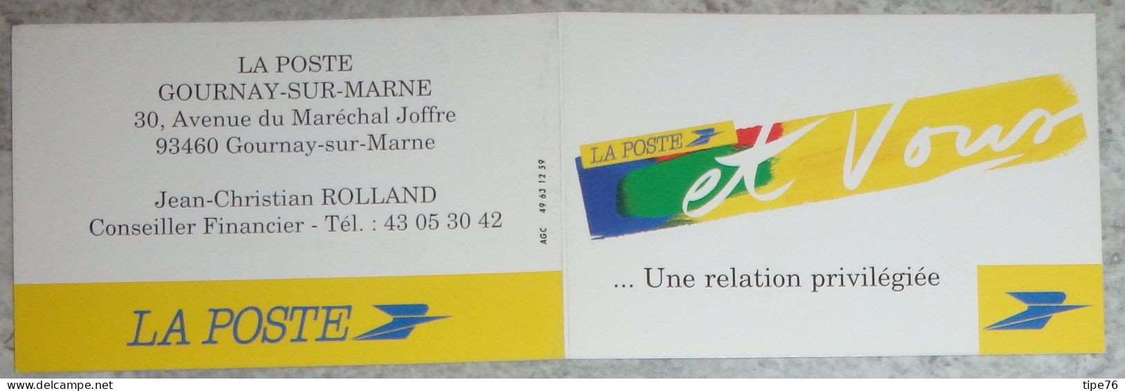 Petit Calendrier Poche 1995 La Poste  Et Vous - Gournay Sur Marne Seine St Denis - Small : 1991-00