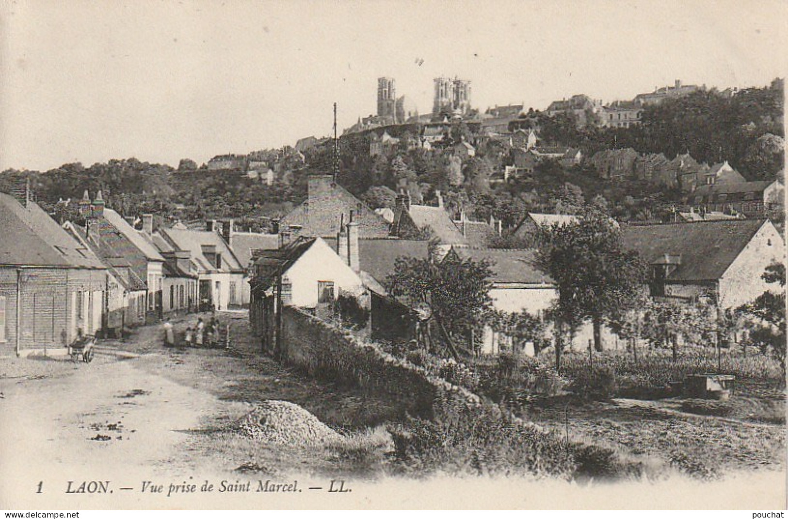 XXX -(02) LAON - VUE PRISE DE SAINT MARCEL - 2 SCANS - Laon