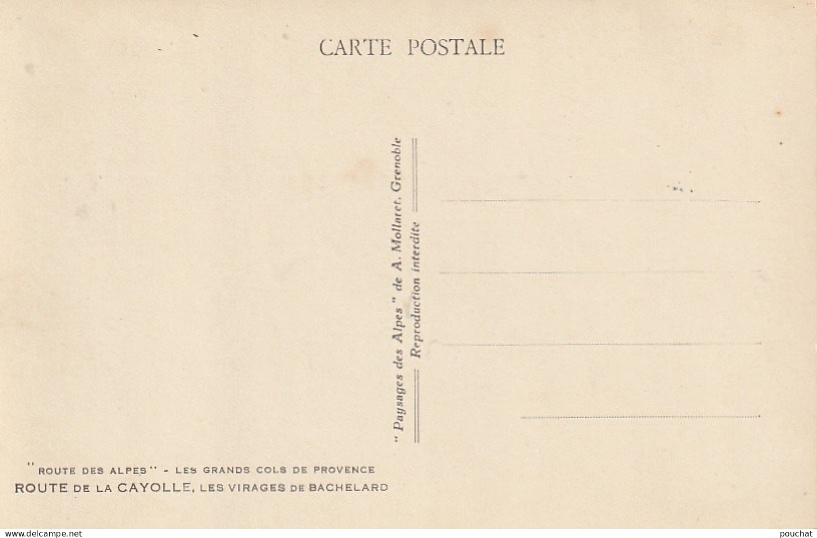 XXX -(04) ROUTE DE LA CAYOLLE , LES VIRAGES DE BACHELARD  - 2 SCANS - Otros & Sin Clasificación