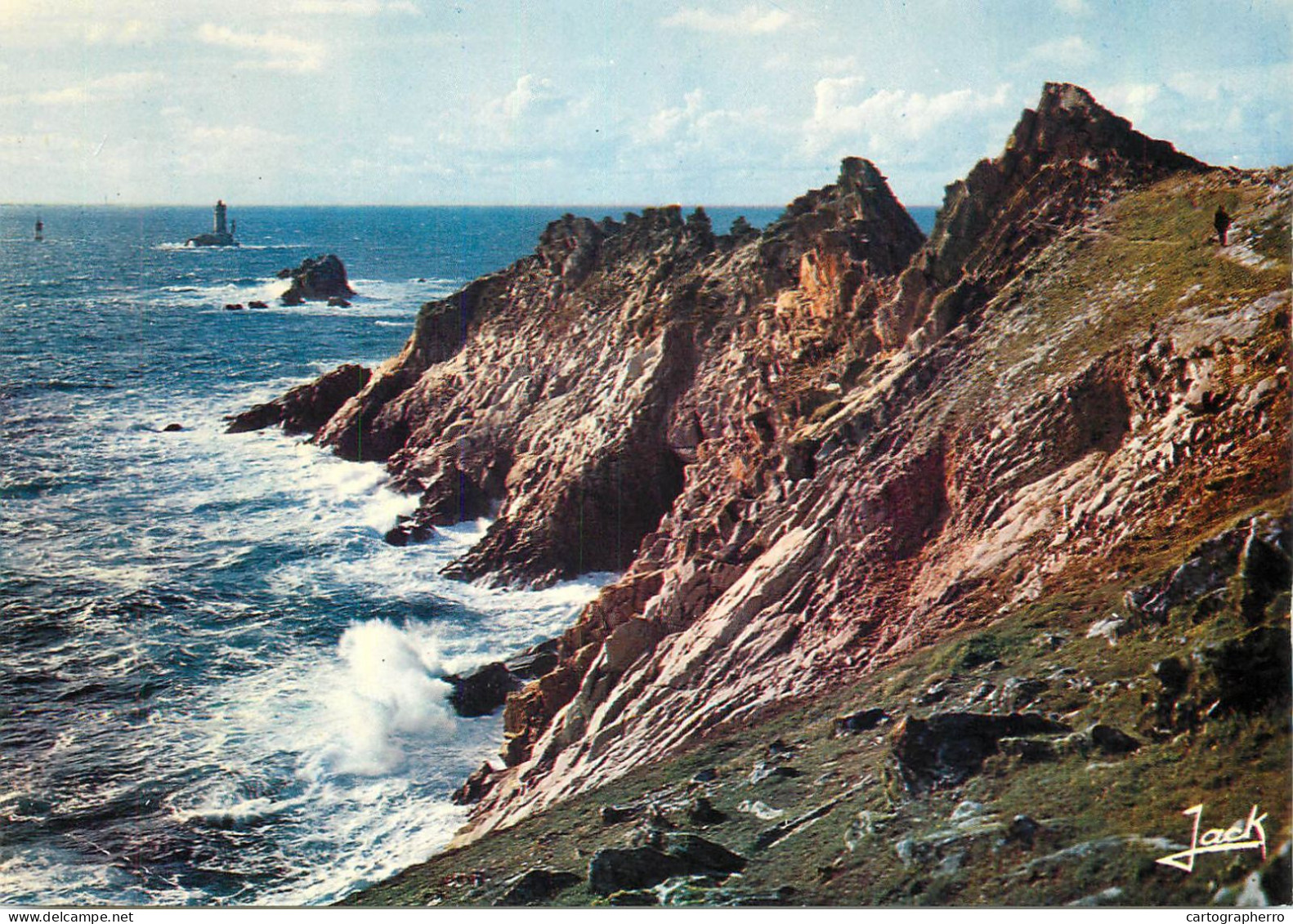 Navigation Sailing Vessels & Boats Themed Postcard La Pointe Du Raz - Veleros