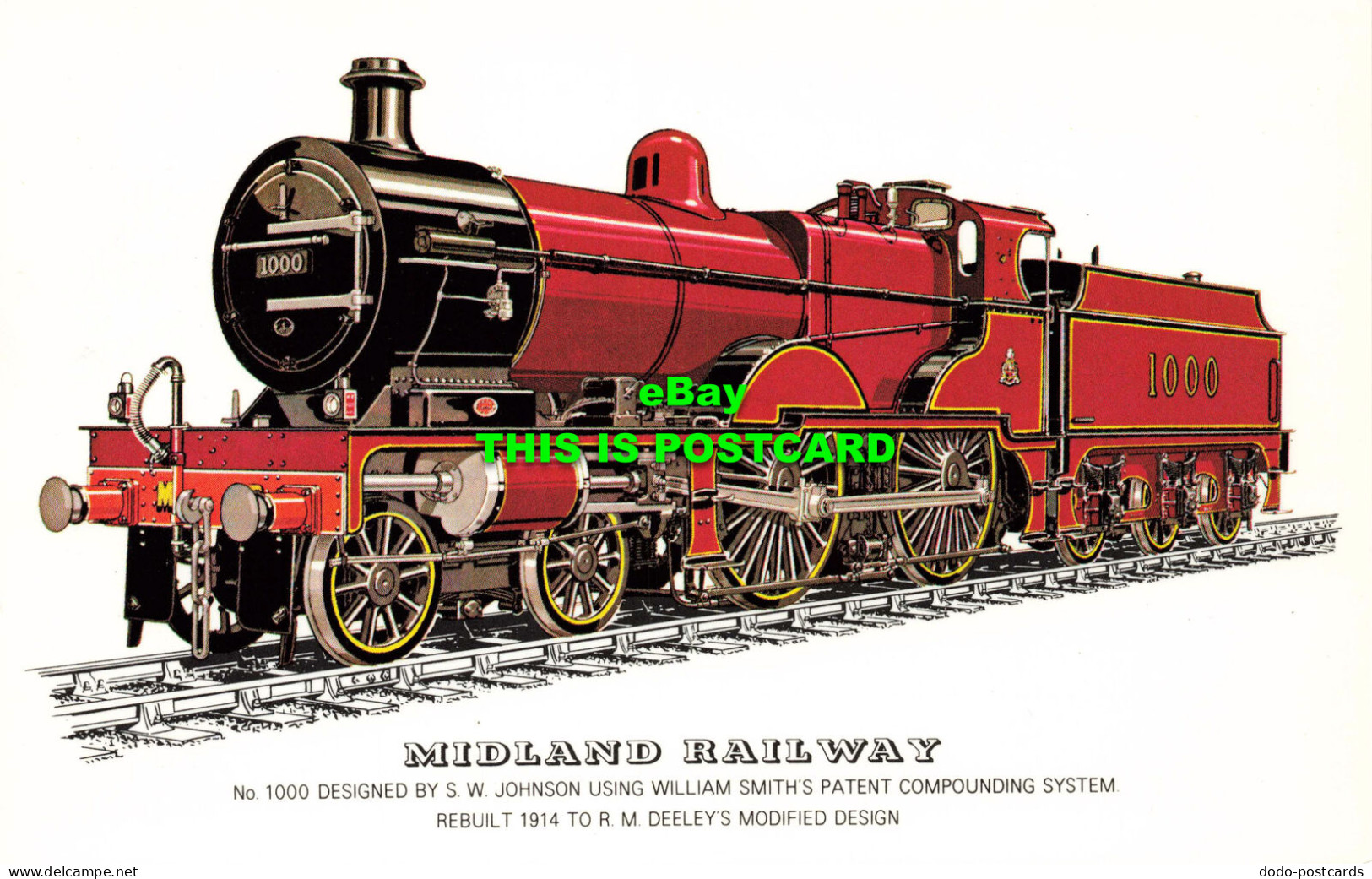 R572022 Midland Railway. No. 1000. Johnson. William Smiths Patent Compounding Sy - Monde