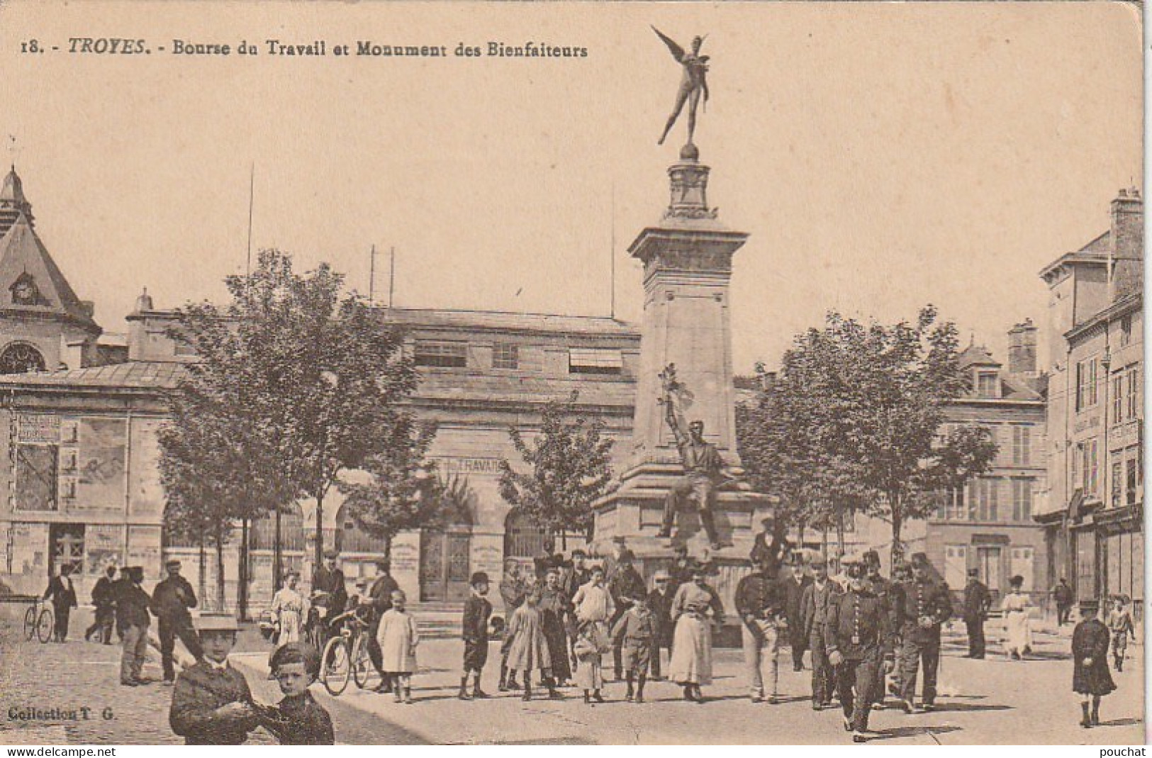 XXX -(10) BOURSE DU TRAVAIL ET MONUMENT DES BIENFAITEURS - ANIMATION - 2 SCANS - Troyes