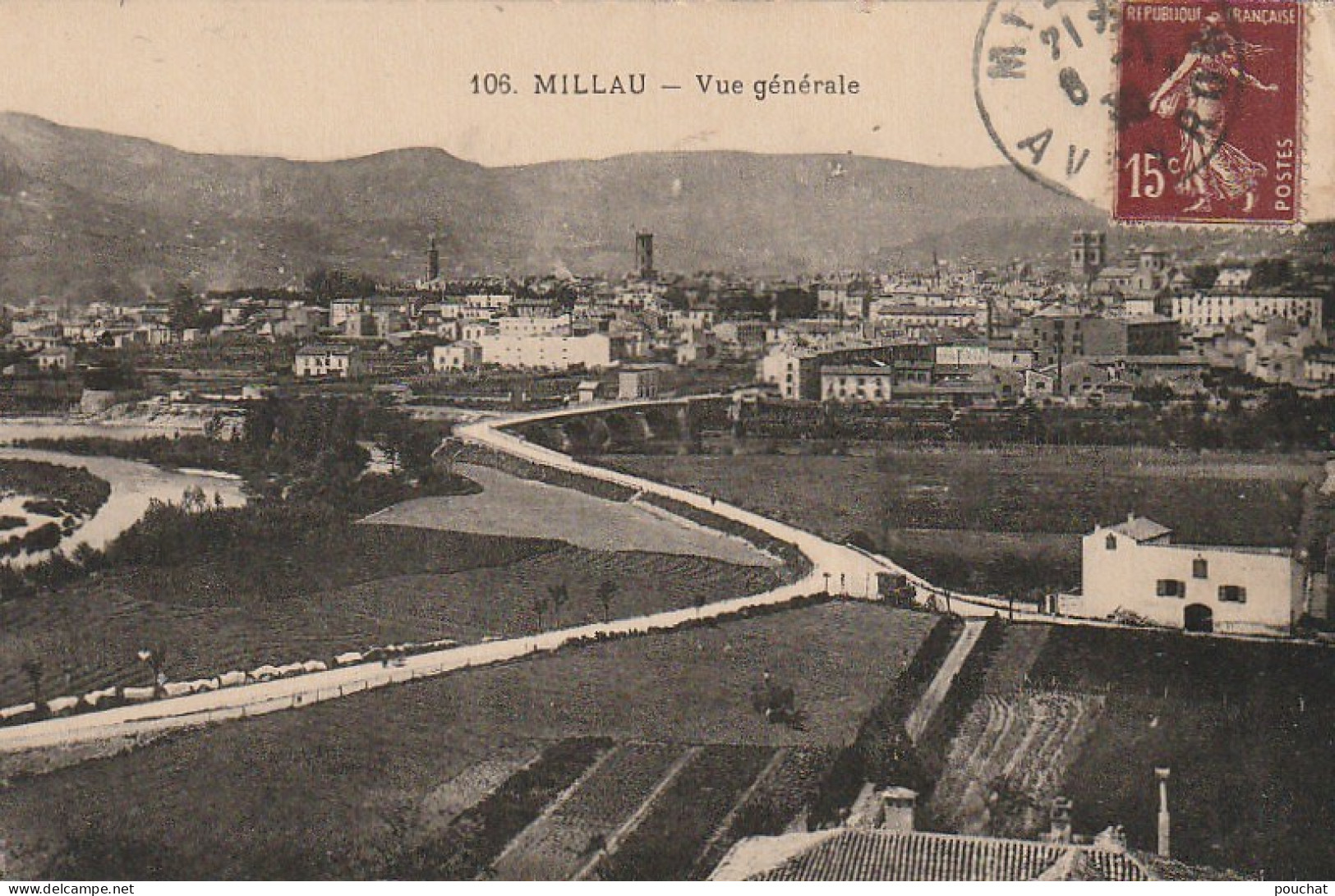 XXX -(12) MILLAU - VUE GENERALE - 2 SCANS - Millau
