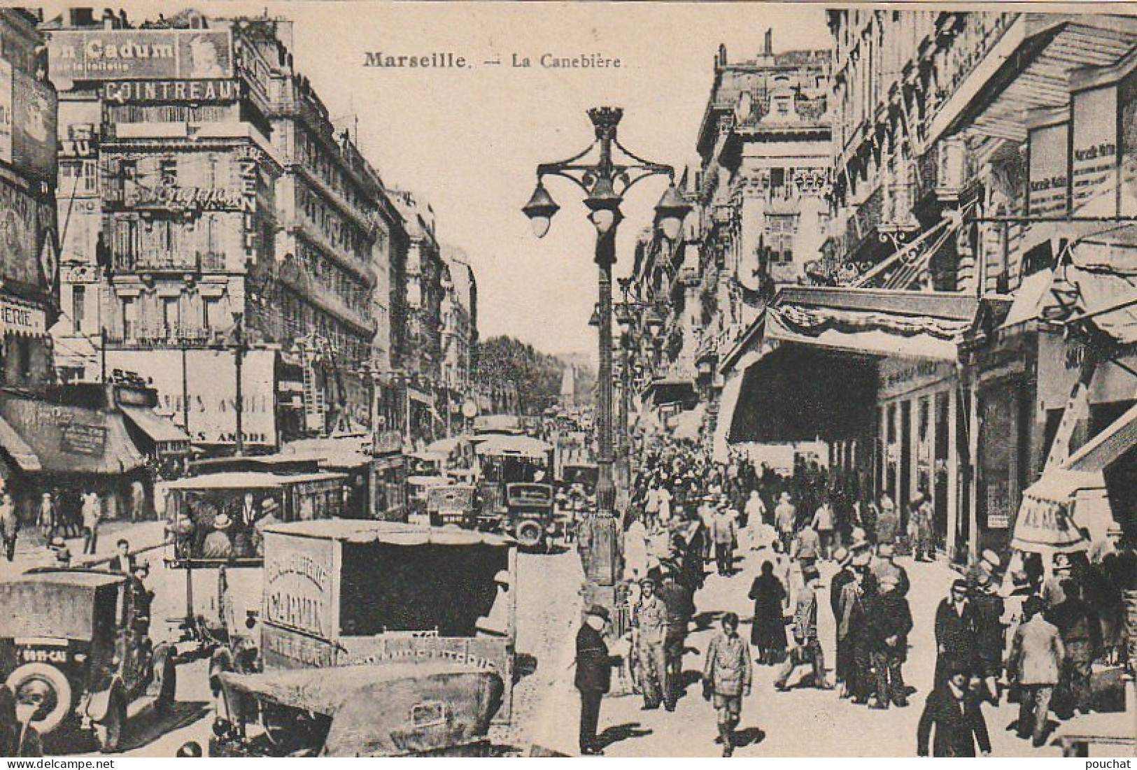 XXX -(13) MARSEILLE ( 11 OCTOBRE 1939 ) - LA CANEBIERE - ANIMATION -  2 SCANS - Canebière, Centre Ville