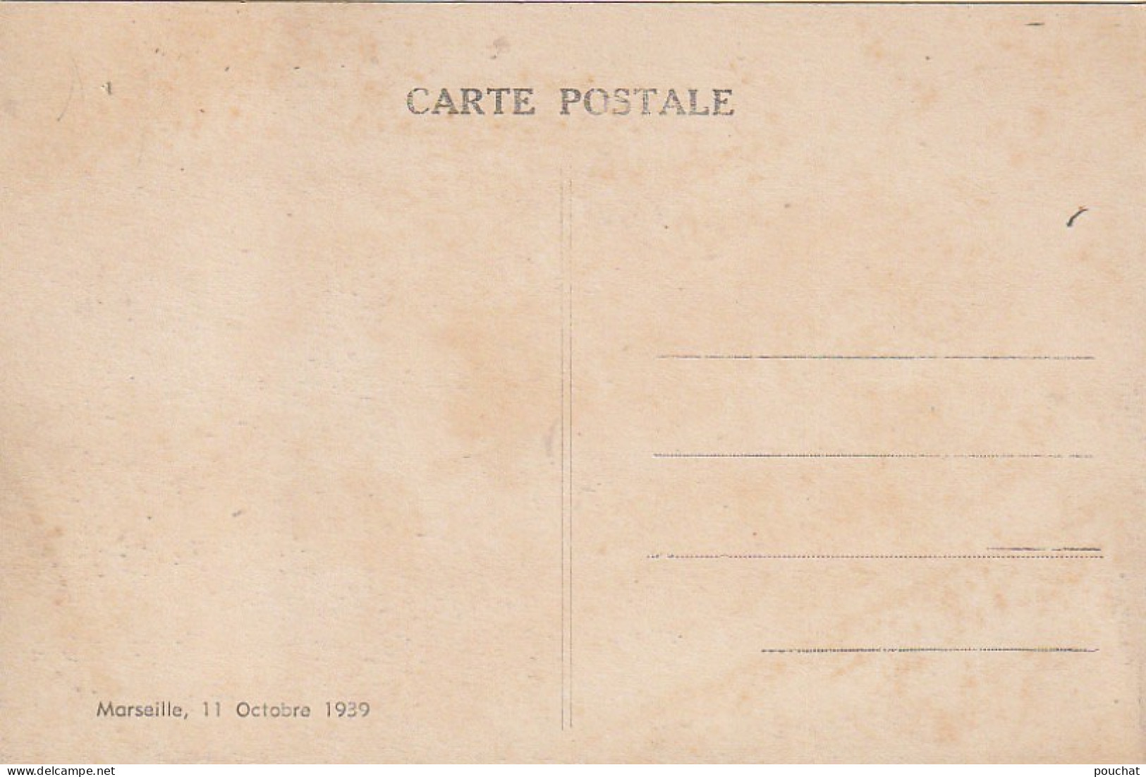 XXX -(13) MARSEILLE ( 11 OCTOBRE 1939 ) - LA CANEBIERE - ANIMATION -  2 SCANS - Canebière, Centro Città
