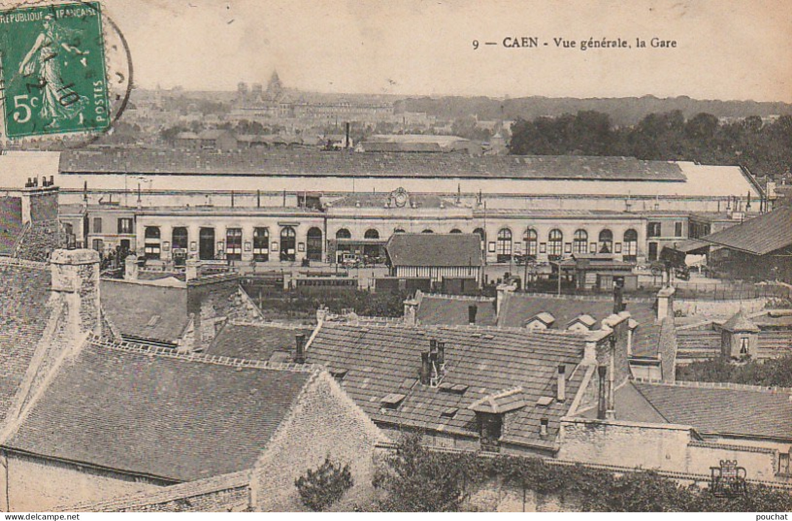 XXX -(14) CAEN - VUE GENERALE , LA GARE - 2 SCANS - Caen